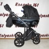 #Bebe-Mobile Castello BC-8 черная детская коляска 2 в 1: люлька