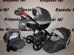 #Детская коляска bebe-Mobile Biagio 3 в 1: люлька, прогулочный блок+авто-люлька