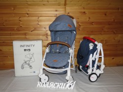 #Infinity Rio прогулочная коляска светло синего цвета