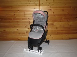 #Yoya Plus детская прогулочная коляска серая с розовым