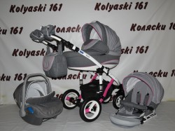 #Bebe-Mobile Toscana Rainbow 3 в 1 детская коляска:люлька, прогулочный блок+авто-люлька