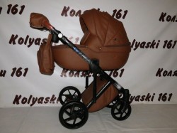 #Bebe-Mobile Marconi BE-4 100 % кожа детская коляска 2 в 1