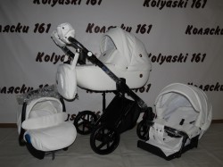 #Bebe-Mobile Marconi 100 % кожаная детская  коляска 3 в 1